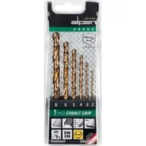 Drill Bit ALPEN Cassette HSS Cobalt Jobber Drill Bit TM 6, set sizes 2,3,4,5,6,8 mm