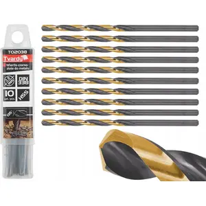 Drill bit Tvardy HSS for metal 3.80 mm, black-gold finish (MPN T02038)