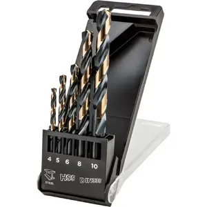 Drill Bit Set Topex HSS for Metal cylindrical 4, 5, 6, 8, 10 mm (55H086)