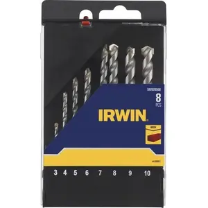 Concrete Drill Bit Set Irwin IW2026506 – 8 pcs 3,4,5,6,7,8,9,10 mm in case