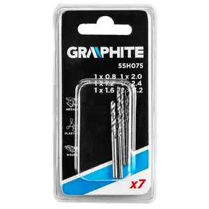 Набор сверл GRAPHITE 55H075 — 7 шт., сталь