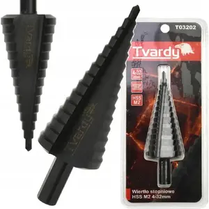 Step Drill Bit Tvardy HSS M2 TiAlN 4–32 mm, 100 mm length
