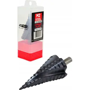 Drill bit AWTools spiral step M2-TiAlN 4–12 mm for stepped drilling