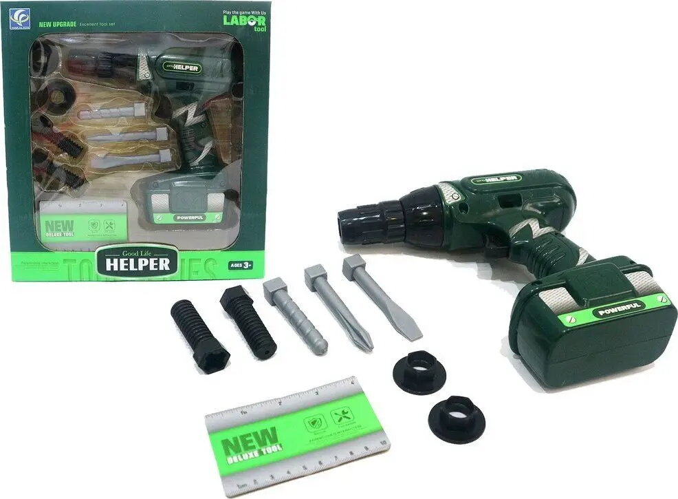 Akumulatoru rotaļu urbjmašīna LEANToys L-12147-0 —
