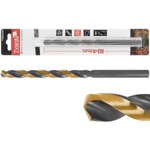 Drill bit Tvardy HSS M2 extended black-gold for metal 10.0 mm
