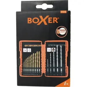 Drill bit set BOXER 31316 — 17-piece combined HSS drill bit kit