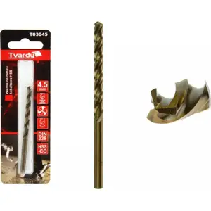 Drill Bit for Metal GEKO HSS M35 4.5 mm T03045