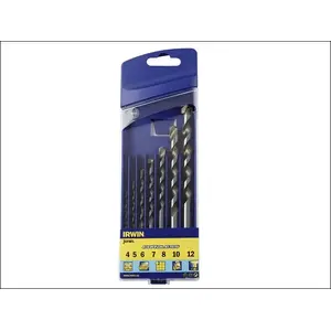 Drill bit set Irwin universal cylindrical 4, 5, 6, 8, 10, 12 mm (MPN 10501940)