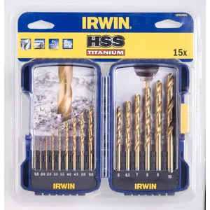 Сверла по металлу Irwin HSS с цилиндрическим хвостовиком, набор 1,5–10 мм (разные размеры) — Irwin 10502500