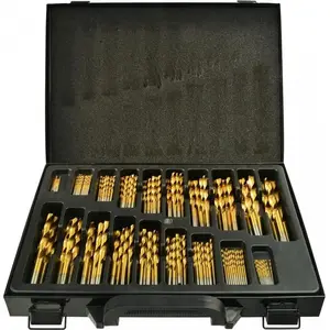 Drill Bit Set GEKO G38219 – 170 pcs HSS Titanium-Coated Bits for Metal, Storage Box