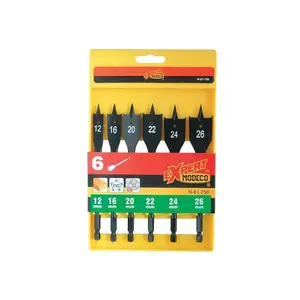 MODECO paddle drill bit set MN61756 — paddle bits 12, 16, 18, 20, 22, 24, 26 mm