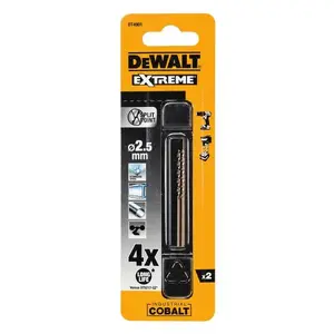Набор спиральных сверл DeWalt DT4901-QZ, 2 шт., правостороннее вращение, блистер