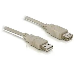 Удлинительный кабель USB 2.0 A/A 3 м, MEGA (штекер/гнездо USB A), серый