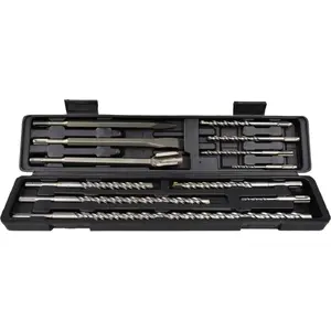 Drill Bit Set GEKO G40039 — 12-piece SDS Plus chisels and masonry bits