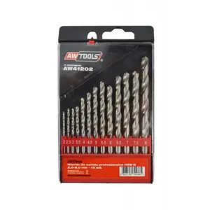 Drill bit set AWTools AW41202 — 13 pieces, total weight 240 g