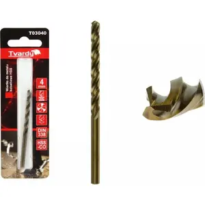 Drill bit for metal GEKO T03040 HSS M35, 4 mm diameter