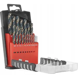Drill bit set Tvardy T02001 HSS for metal 19 pcs 1.0–10.0 mm