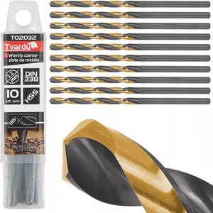 Drill bit Tvardy HSS for metal 3.20 mm black-gold finish (MPN T02032)