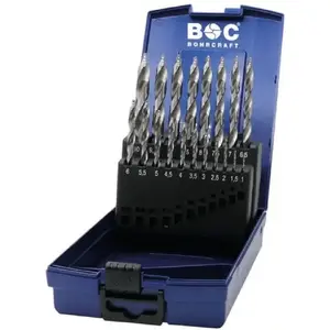 Drill bit set BOHRCRAFT KG13 DIN 338 HSS-G 1.0–13.0 mm, 25 pieces in ABS case