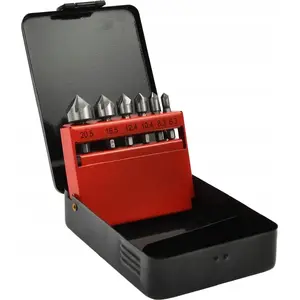 Drill Countersink Set GEKO G38574 for Metal, 6.3–20.5 mm, 6 pcs, HEX