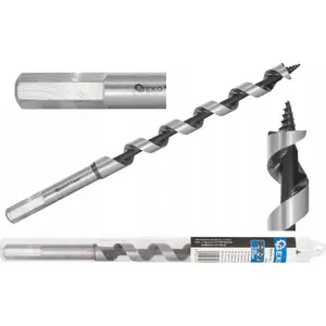 Twist Wood Drill Bit GEKO G37358 — auger 12 x 230 mm (pack 25/100)