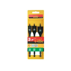 Drill Bit Set MODECO MN-61-753 hex shank spade bits for wood 16/20/25 mm