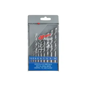 Drill bit set MODECO MN-60-911 HSS for metal — cylindrical bits 2–10 mm (9 pcs)