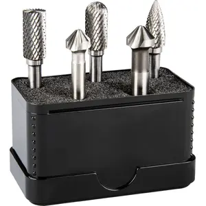 Drill and Countersink Set ALPEN Kombi-Set 5 pcs HM rotary burrs + 2 UGT countersinks