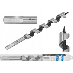 Drill bit GEKO wood auger 18 x 230 mm spiral bit (pack 25/100)