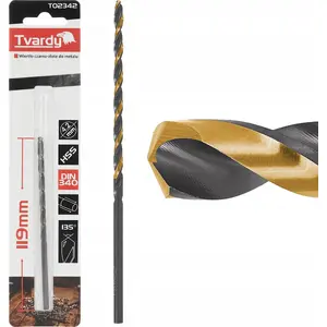 Drill bit Tvardy HSS M2 4.2 mm black-gold extended for metal