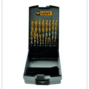 Drill bit set FANAR WIERTLA NWKA ø 1.00–10.00 mm 19 pcs HSSE TiN INOX