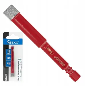 Diamond drill bit for porcelain stoneware GEKO 10 mm HEX