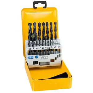 Набор сверл DeWalt HSS по металлу, цилиндрический хвостовик, размеры 1,5–9,5 мм (DT5913-QZ)