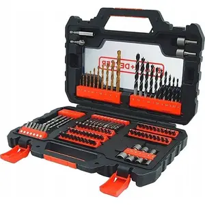 Drill Bit Set 14 Degrees East A7230 — titanium-coated metal bits 1.5–8 mm, 104 pcs