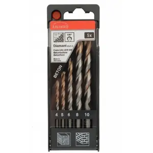 Abraboro drill bit set for concrete, Diamant EVO series, 4–10 mm (set)