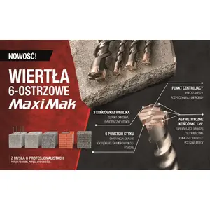 Urbis Makita SDS‑Max 32 × 780 × 920 mm, 6‑asmeņu MAXI