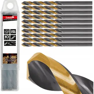 Drill bit Tvardy HSS 6.10 mm for metal, black-gold coating