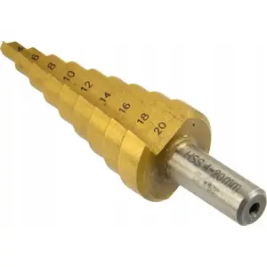 Drill bit GEKO conical HSS TiN 4–20 mm (pack options 25/100/200) G38505