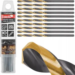 Urbjgrieznis Tvardy HSS metālam 2,50 mm, melni‑zelta pārklājums, modelis T02025