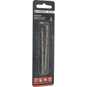 Drill Bit Forsage 4.4 mm HSS+Co, metal drill bits, set of 2
