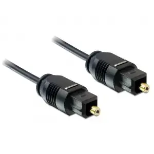 Оптический аудиокабель TOSLINK 2 м, позолоченные контакты, чёрный — MEGA 82880