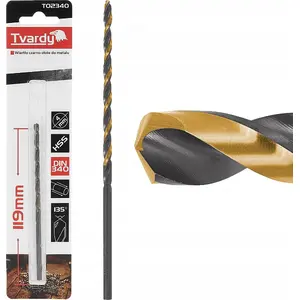 Tvardy drill bit HSS M2 4.0 mm black-gold extended for metal