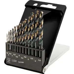 Drill Bit Set GRAPHITE HSS cylindrical for metal 1.5–6.5 mm (model 55H088)