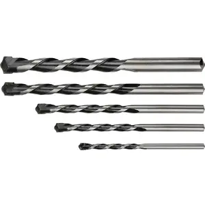 GRAPHITE drill bit set for concrete, cylindrical shank, sizes 4, 5, 6, 8, 10 mm (57H350)
