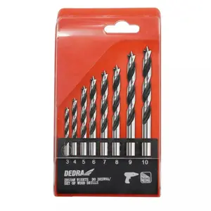 Drill bit set Dedra WDBS08 — steel bits for wood, 8 pieces