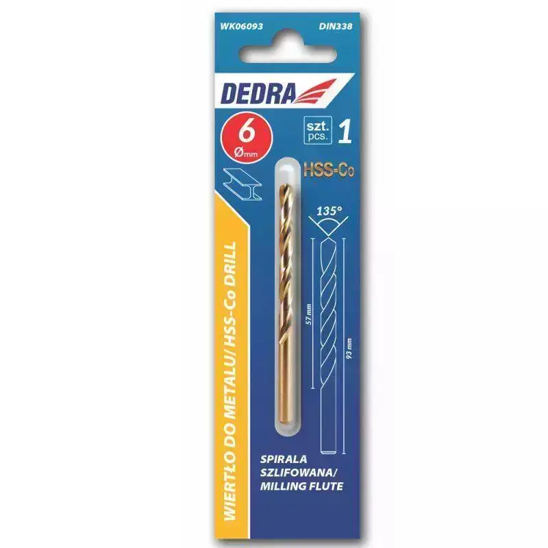 Drill bit Dedra WK08011 — 8 mm, 117 mm Photo 2