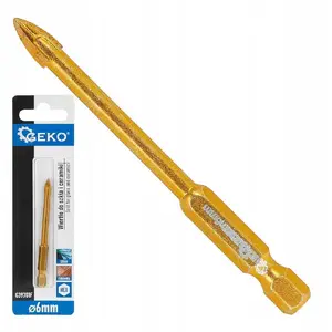 Drill bit for glass and ceramic GEKO HEX 6 mm, pack 500