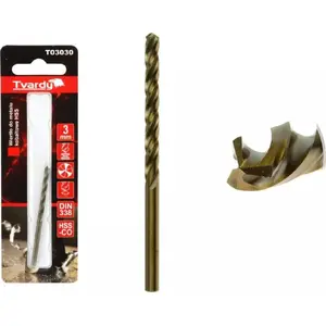 Drill bit for metal GEKO T03030 HSS M35 3 mm