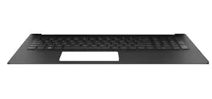 Housing base with Dutch keyboard for HP 15 laptops, grey/silver - L24637-B31