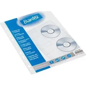 CD maciņi Bantex priekš 2 diskiem, komplekts 5 gab., modelis 2074